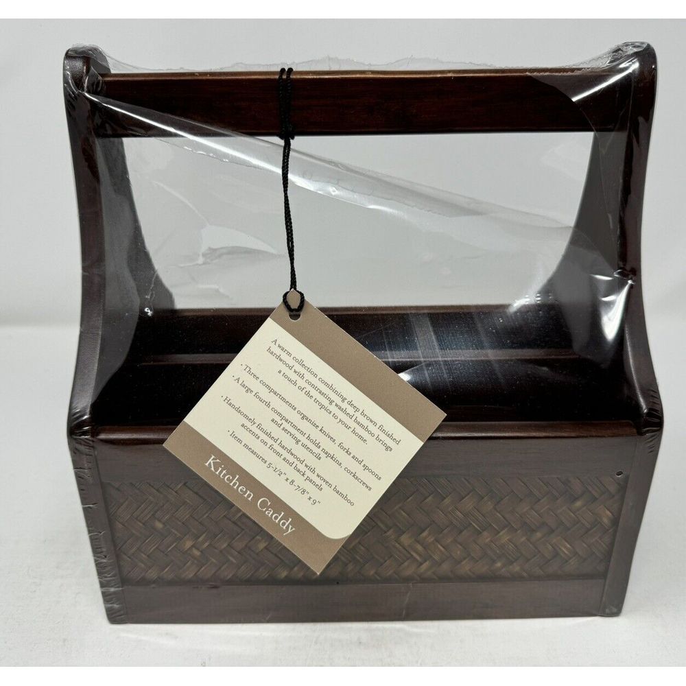 Small Vintage Wooden Kitchen Caddy New With Tags